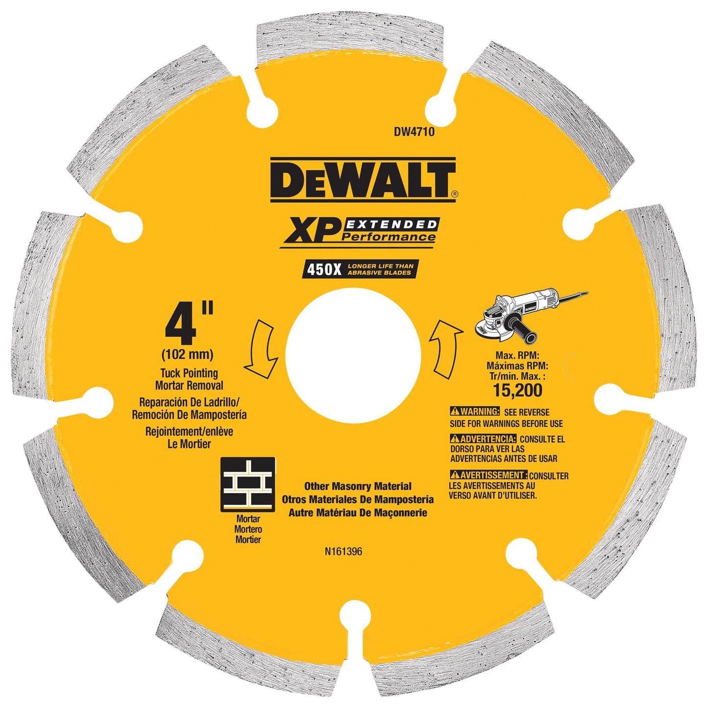 Dewalt DW4710 4" X .250 Xp Tuck Point Blade