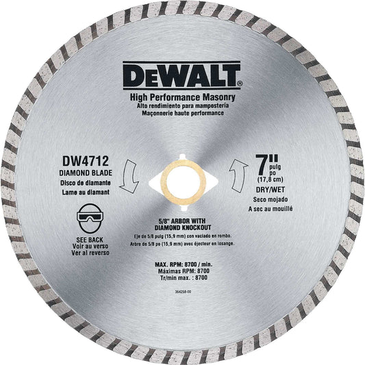 Dewalt DW4712 7" High Performance Diamond Masonry Blade - 3 Pack