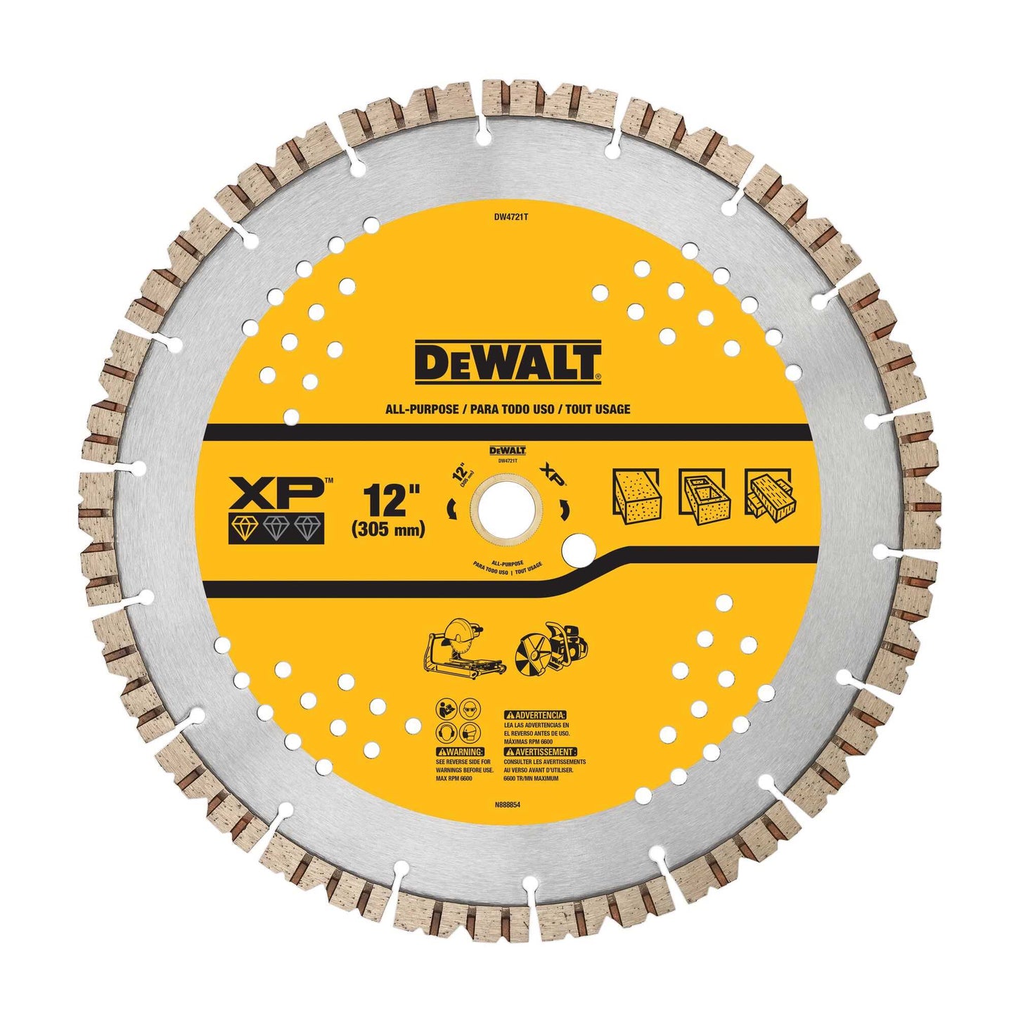 Dewalt DW4713T Xp All-Purpose Segmented Diamond Blades