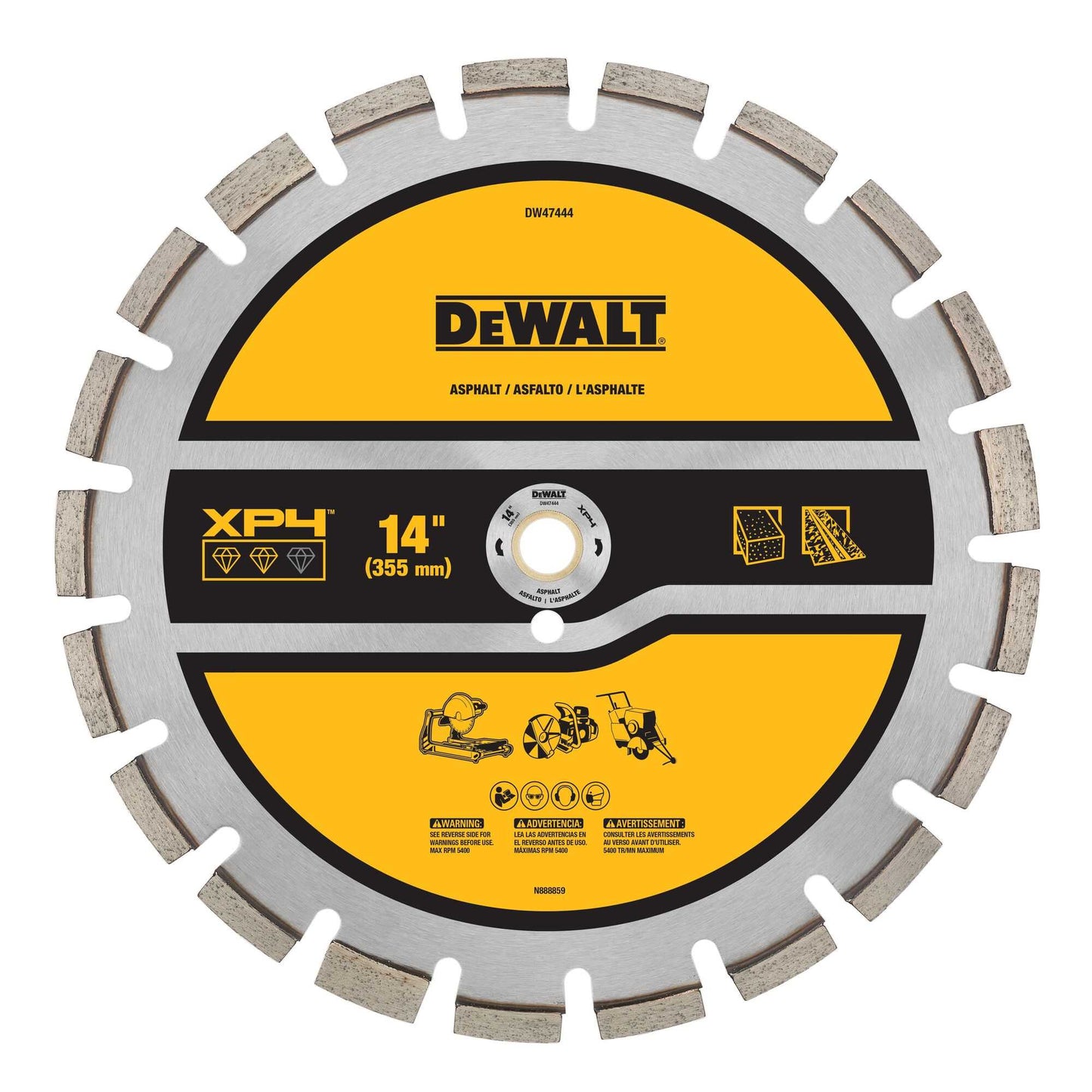 Dewalt DW47944 Xp4 Asphalt Segmented Diamond Blades