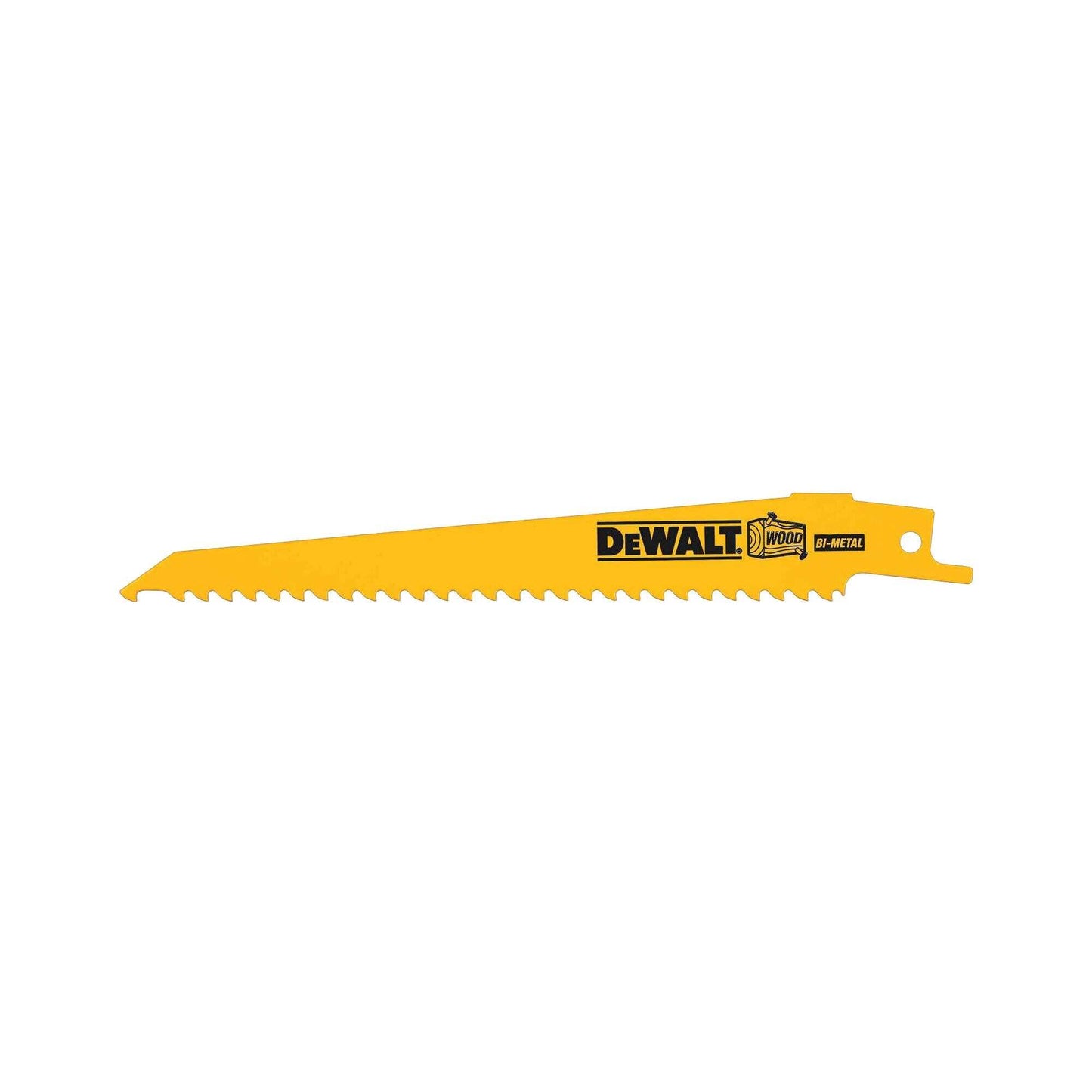 Dewalt DW4802N25 6" 6 Tpi Taper Back Bi-Metal Reciprocating Blade For General Purpose Wood Cutting