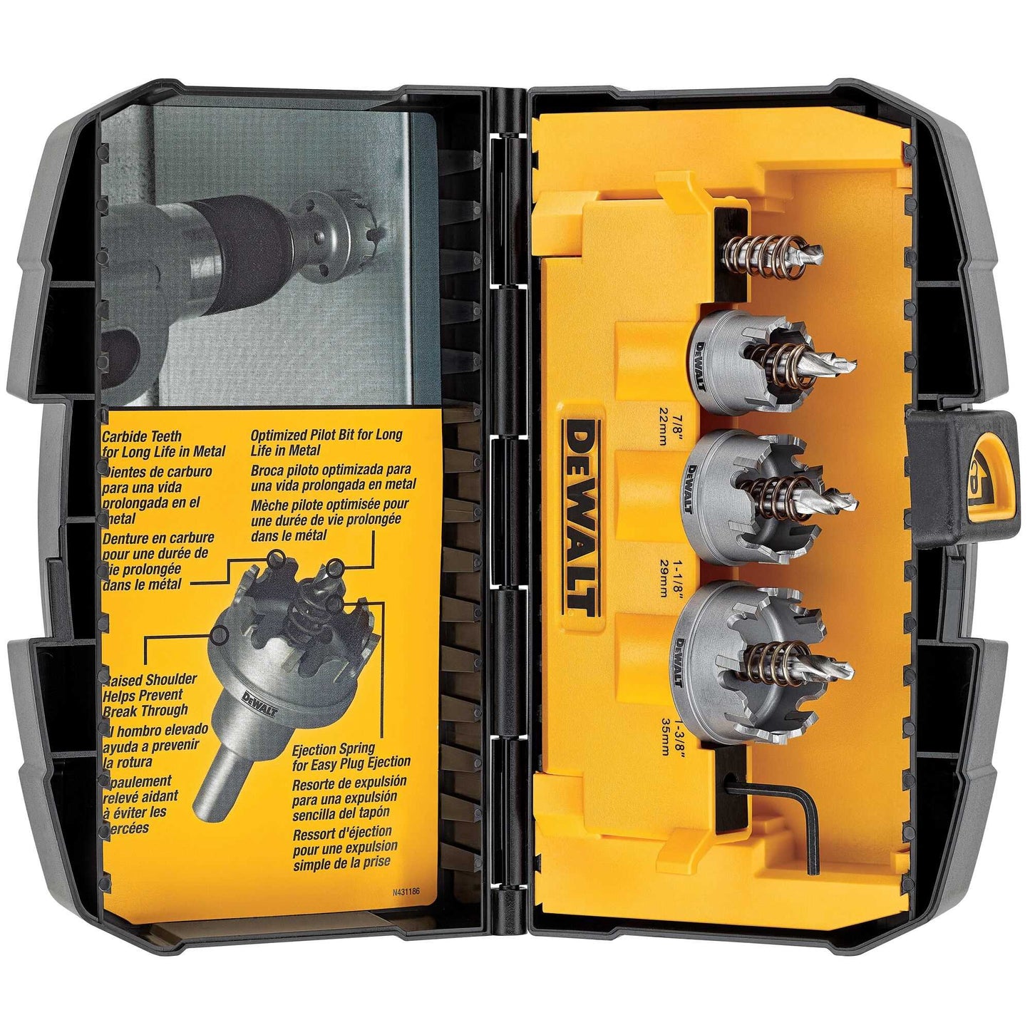 Dewalt DWACM1802 3 Pc. Metal Cut Carbide Holesaw Set