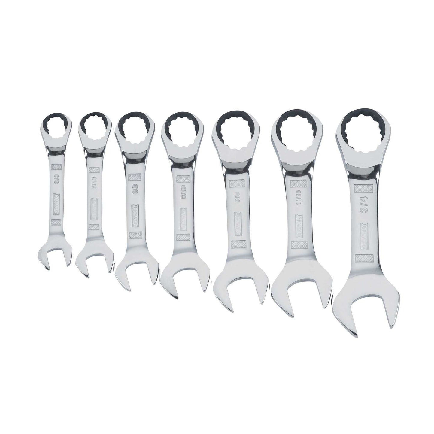 Dewalt DWMT19262 7 Piece Stubby Ratcheting Wrench Set