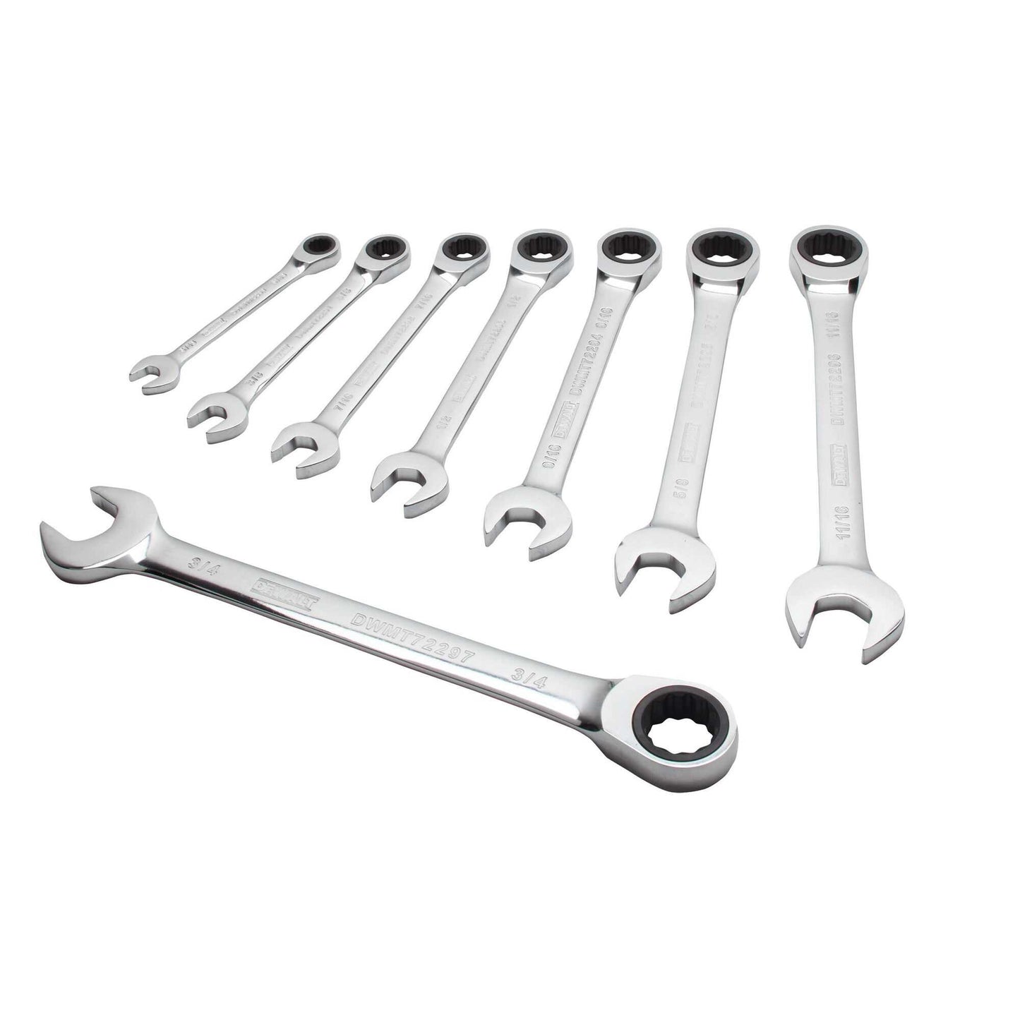 Dewalt DWMT74197 8 Piece Ratcheting Combination Wrench Set