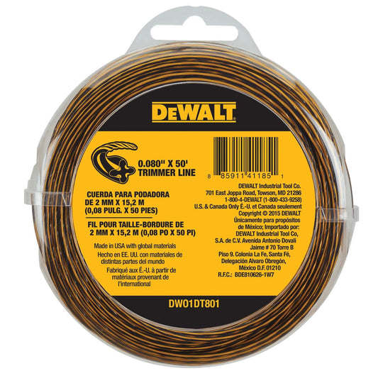 Dewalt DWO1DT801 0.080 In X 50 Ft Trimmer Line