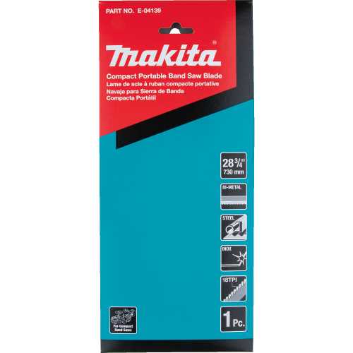 Makita E-04139 28‑3/4" 18 TPI Bi‑Metal Sub‑Compact Portable Band Saw Blade
