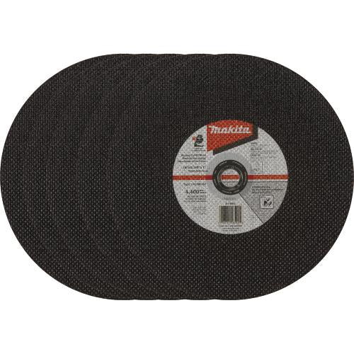 Makita E-04983-5 14" x .110" x 1" Type 1 30 Grit Thin Cut‑Off Wheel for Aluminum Cutting, 5/pk