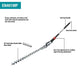 Makita EN401MP 20" Articulating Hedge Trimmer Couple Shaft Attachment