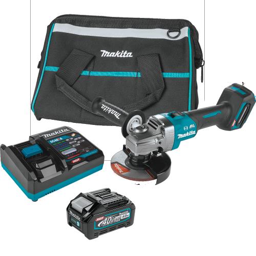 Makita GAG01M1 40V max XGT® Brushless Cordless 4‑1/2” / 5" Angle Grinder Kit, with Electric Brake (4.0Ah)