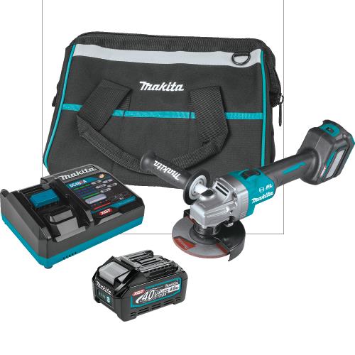 Makita GAG04M1 40V max XGT® Brushless Cordless 4‑1/2” / 5" Angle Grinder Kit, with Electric Brake, AWS® Capable (4.0Ah)