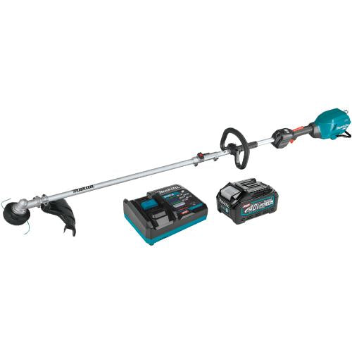 Makita GUX01JM1X1 40V max XGT® Brushless Cordless Couple Shaft Power Head Kit with 17" String Trimmer Attachment (4.0Ah)