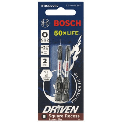 Bosch ITDSQ2202 Impact Tough Sq2 2" 2Pk