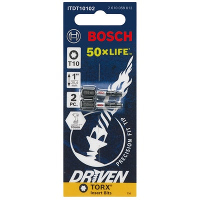 Bosch ITDT10102 Impact Tough T10 1" 2Pk