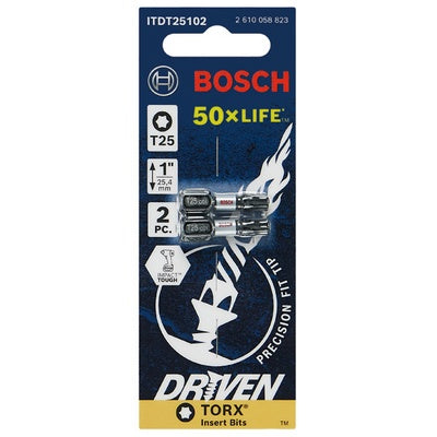 Bosch ITDT25102 Impact Tough T25 1" 2Pk