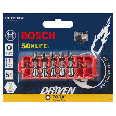 Bosch ITDT25105C Impact Tough T25 1" 5Pk Clip