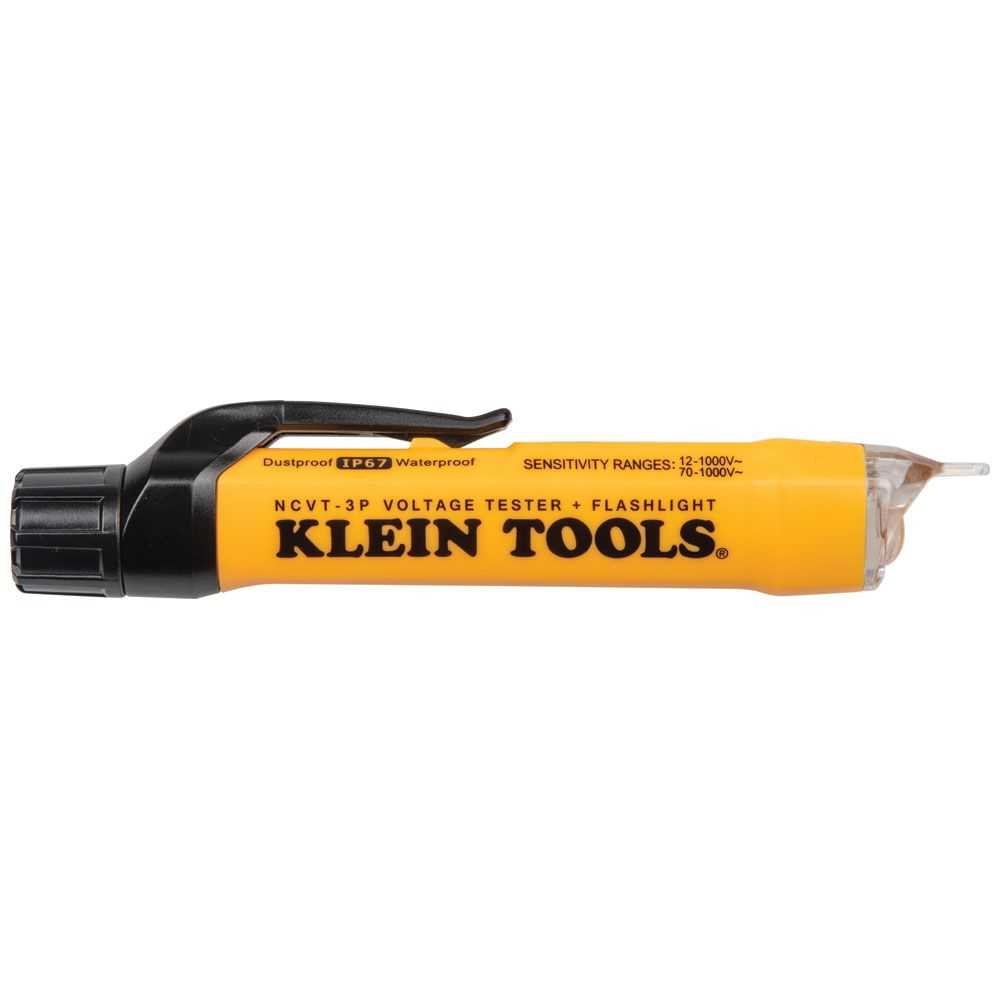 Klein Tools NCVT3P Dual Range Non-Contact Voltage Tester with Flashlight, 12 - 1000V AC