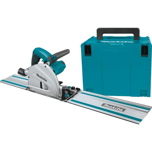 Makita SP6000J1 6 1/2" Plunge Circular Saw Kit, With Stackable Tool Case And 55" Guide Rail