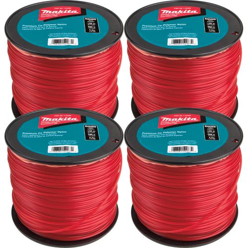 Makita T-03763 Round Trimmer Line, 0.105”, Red, 690’, 3 lbs., 4/pk