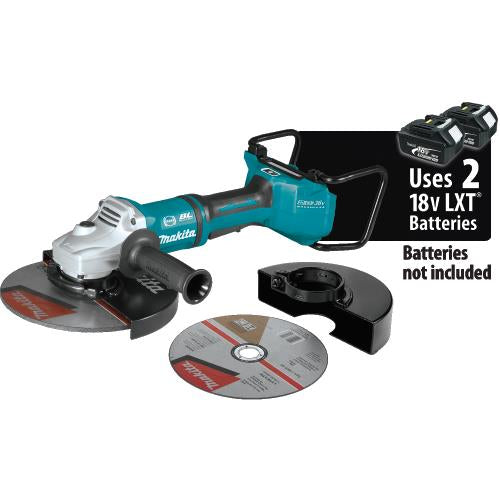 Makita XAG23ZU1 36V (18V X2) LXT® Brushless 9" Paddle Switch Cut‑Off/Angle Grinder, with Electric Brake and AWS®, Tool Only