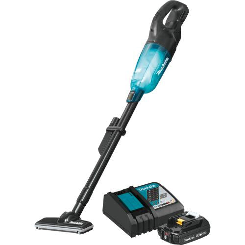 Makita XLC03R1BX4 18V LXT® Lithium‑ion Compact Brushless Cordless Vacuum Kit, Trigger w/ Lock (2.0Ah)