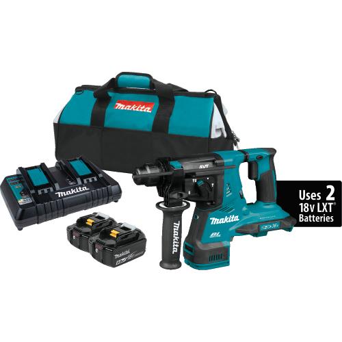 Makita XRH08PT 36V (18V X2) Lxt® Brushless 11/8" Avt® Rotary Hammer Kit, Accepts Sdsplus Bits