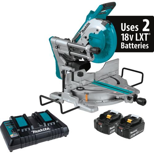 Makita XSL06PT 36V (18V X2) LXT® Brushless 10" Dual‑Bevel Sliding Compound Miter Saw with Laser Kit (5.0Ah)