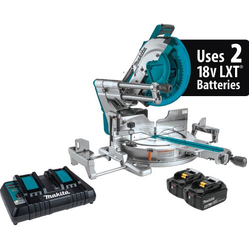 Makita XSL07PT 36V (18V X2) LXT® Brushless 12" Dual‑Bevel Sliding Compound Miter Saw with Laser Kit (5.0Ah)