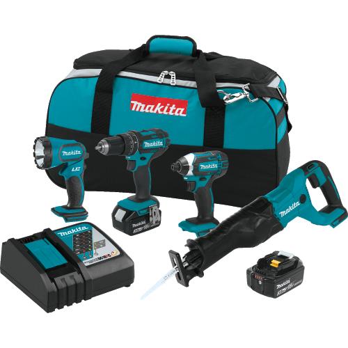 Makita XT440 18V LXT® Lithium‑Ion Cordless 4‑Pc. Combo Kit (3.0Ah)