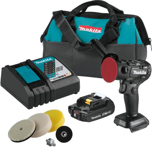 Makita XVP01R1B 18V LXT® Lithium‑Ion Sub‑Compact Brushless Cordless 3" Polisher / 2" Sander Kit (2.0Ah)