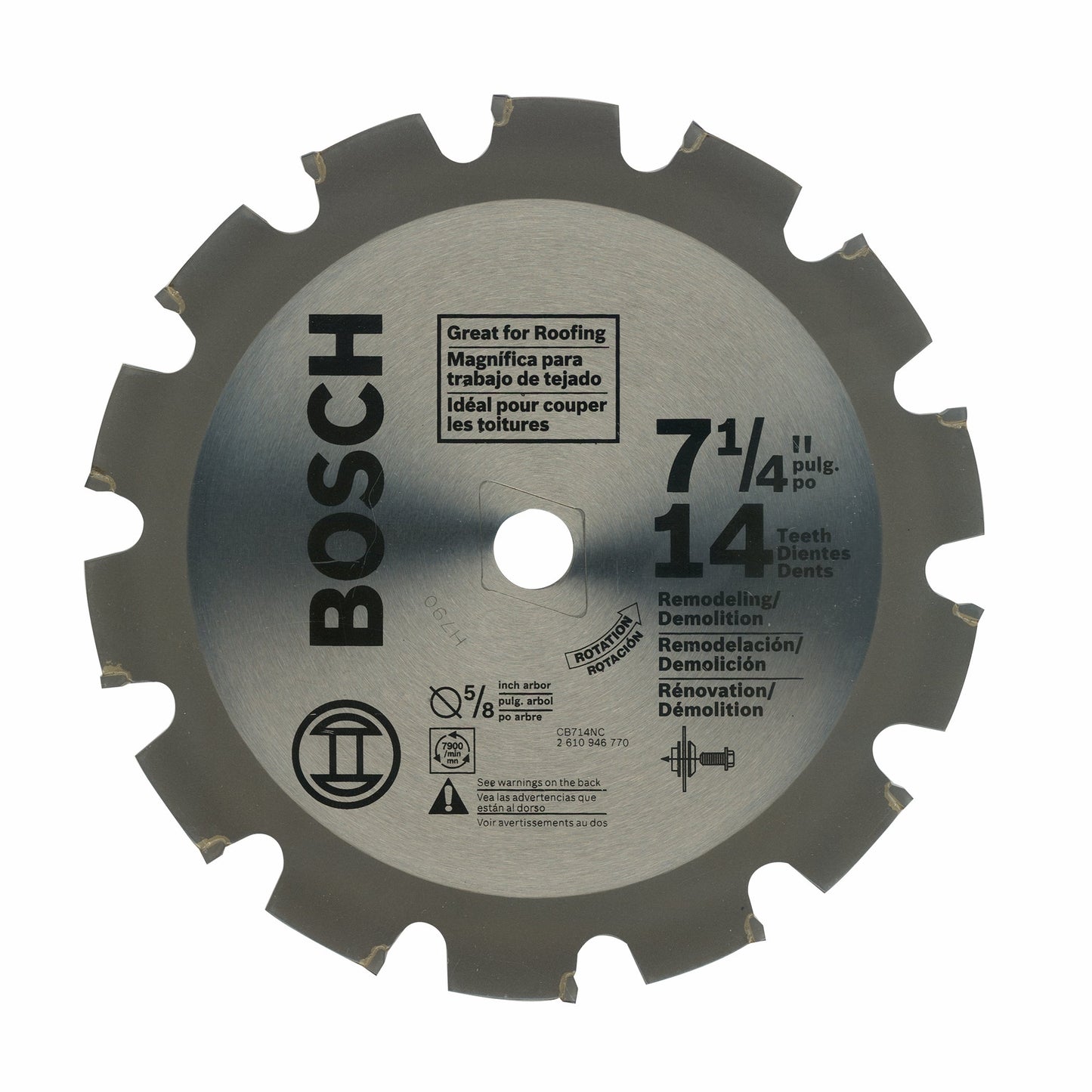 Bosch CB714NC 7-1/4" 14T Carb Bld Nail Cutting