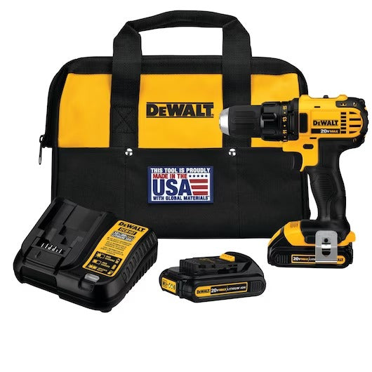 Dewalt DCD780C2 20V Max Li-Ion Compact Drill/Driver Kit (1.5 Ah)