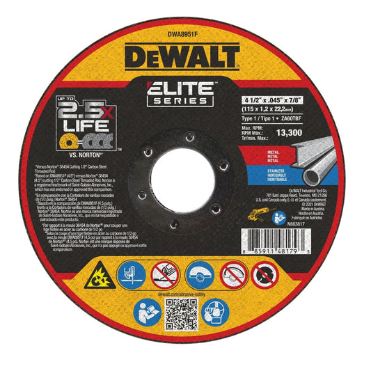 Dewalt DWA8951F Xp Ceramic Type 1 Metal Cutting Wheels