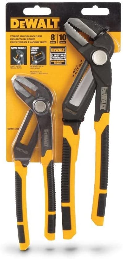 Dewalt DWHT74428 8" & 10" Pushlock Pliers (2 Pk)