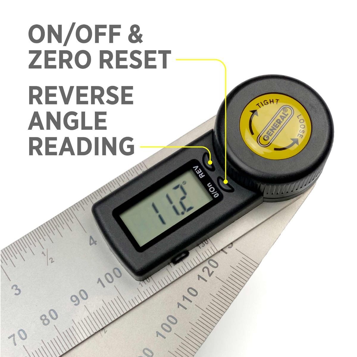 General Tools 822 Angle-Izer® Digital Angle Finder, 5 In.