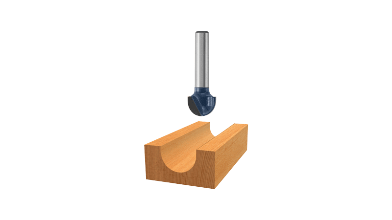 Bosch 85446M Core Box Bit 1/4" Rad., 1/4" Shk., 2 Flt., C.T. (Super)