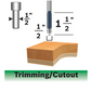 Bosch 85601MC 1/2 In. X 1-1/2 In. Carbide-Tipped Double-Flute Template Trim Router Bit