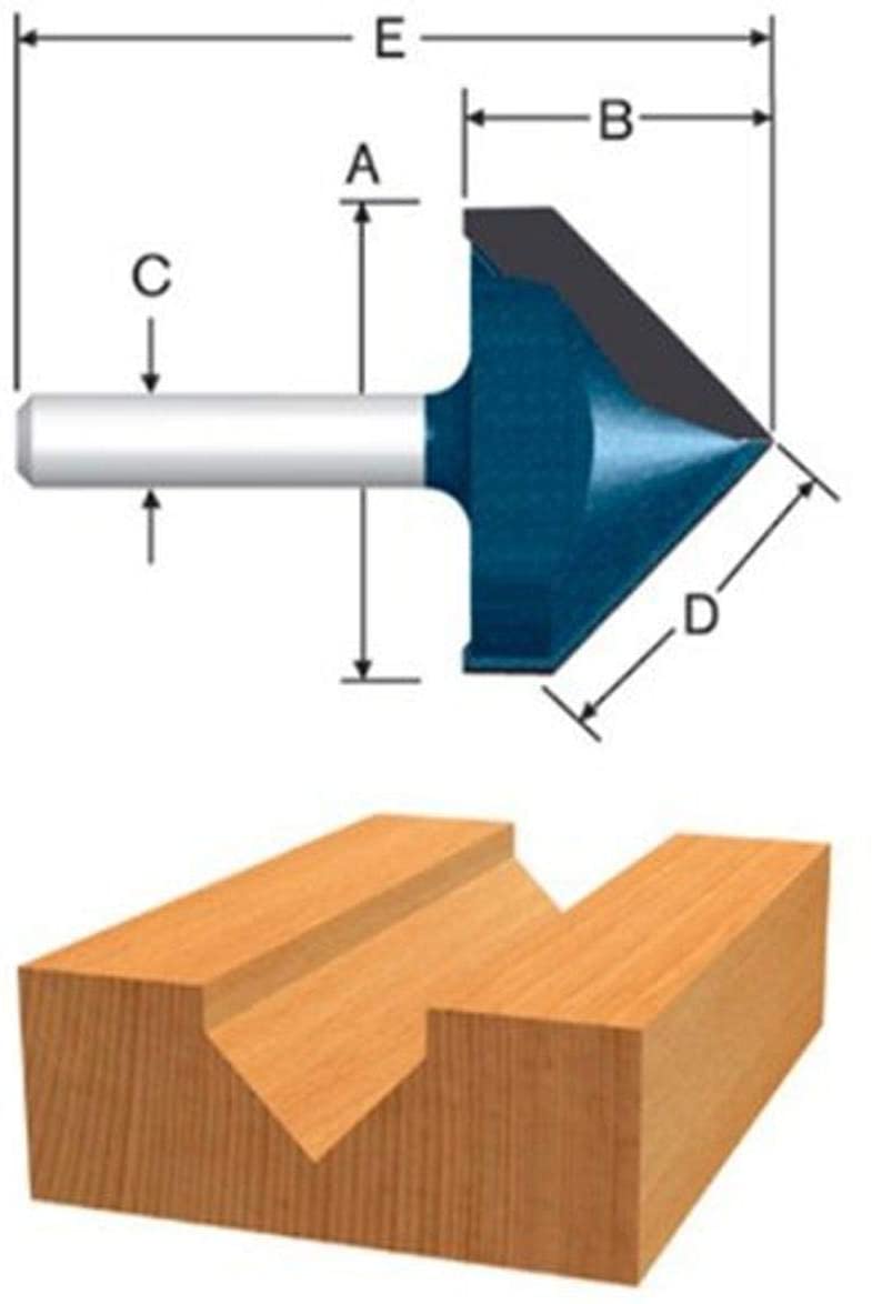 Bosch 85219MC Ct 9/16 90 Deg V-Groove 2F 1/4S