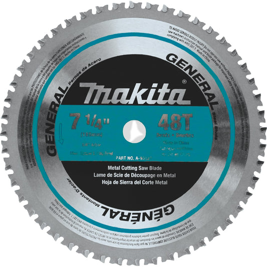 Makita A-93837 7‑1/4" 48T Carbide‑Tipped Saw Blade, Ferrous Metal