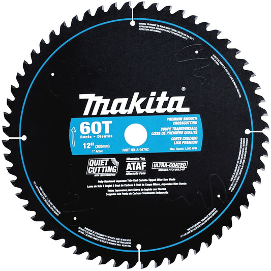 Makita A-94792 12" 60T Ultra‑Coated Miter Saw Blade