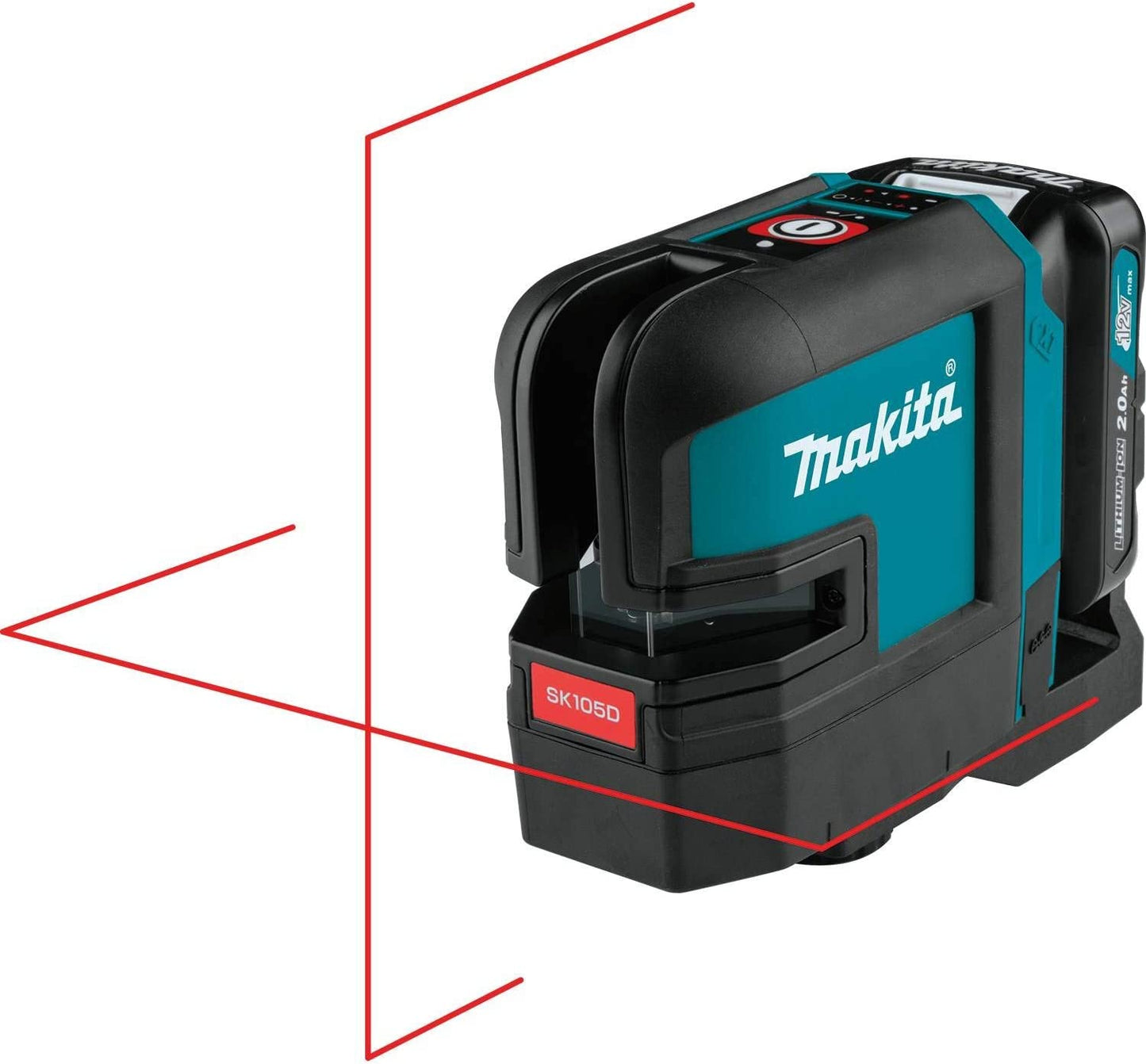 Makita SK105DNAX 12V max CXT® Lithium‑Ion Cordless Self‑Leveling Cross‑Line Red Beam Laser Kit (2.0Ah)