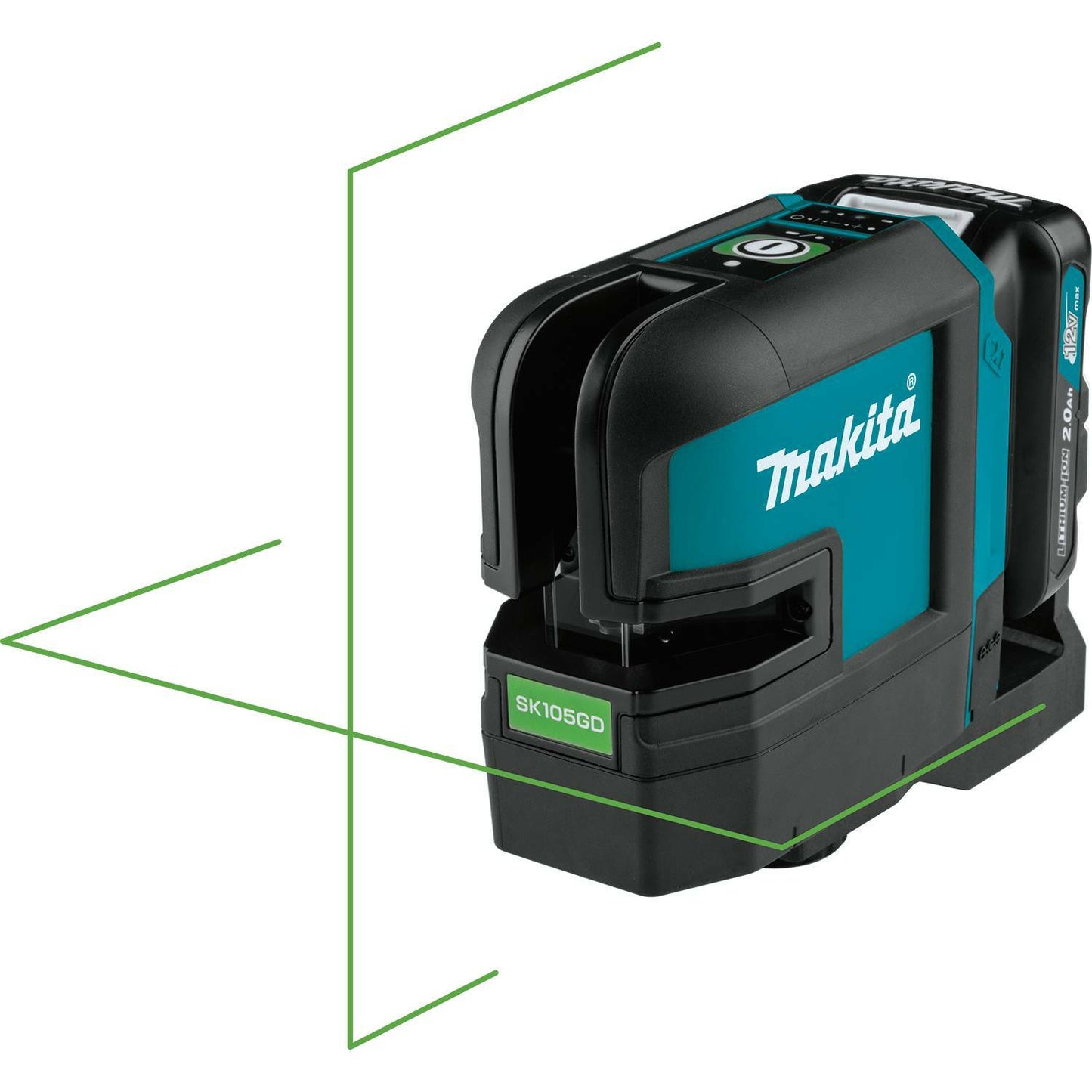 Makita SK105GDNAX 12V max CXT® Lithium‑Ion Cordless Self‑Leveling Cross‑Line Green Beam Laser Kit (2.0Ah)