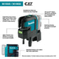 Makita SK105GDNAX 12V max CXT® Lithium‑Ion Cordless Self‑Leveling Cross‑Line Green Beam Laser Kit (2.0Ah)