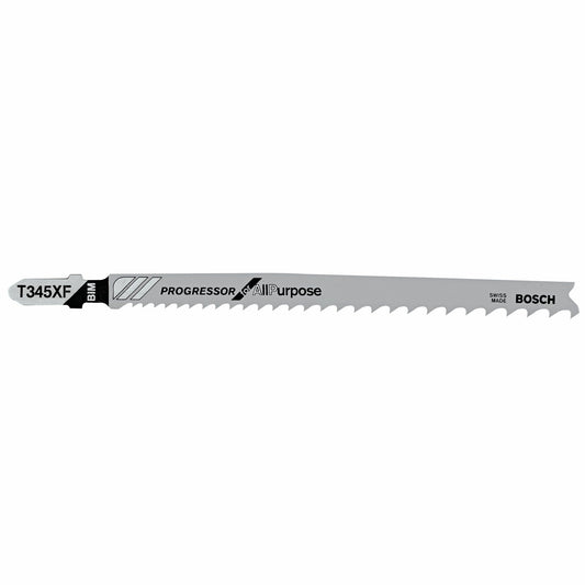 Bosch T345XF 5-1/4", "Progressor" Bi-Metal Bosch Shank Jigsaw Blade (5 Pk)