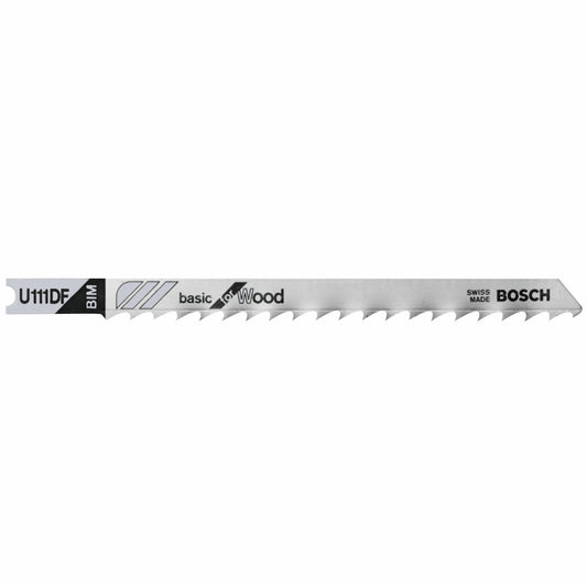 Bosch U111DF 4", 6Tpi, Bi-Metal Universal Shank Jigsaw Blade (5 Pk)