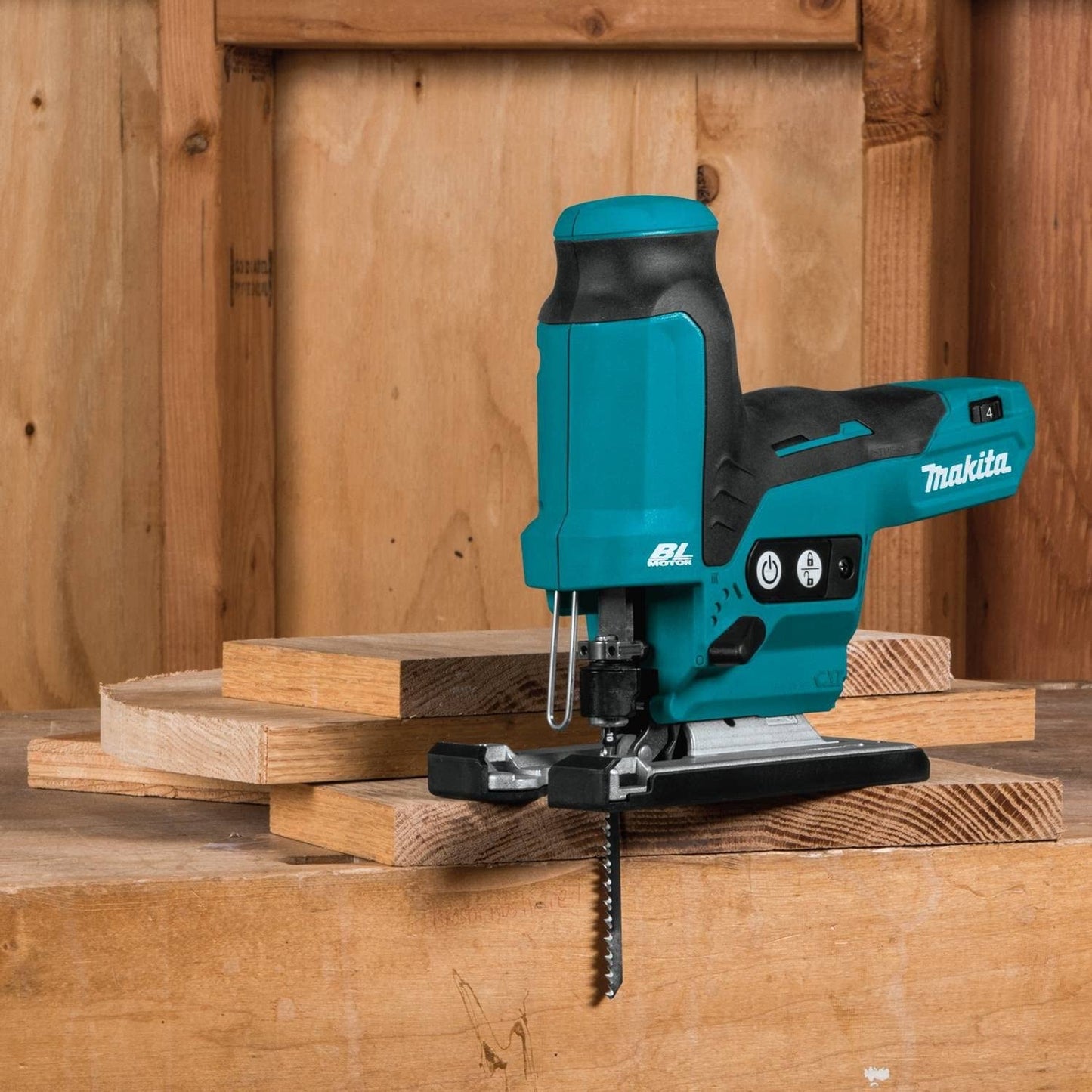 Makita VJ05Z 12V max CXT® Lithium‑Ion Brushless Cordless Barrel Grip Jig Saw, Tool Only