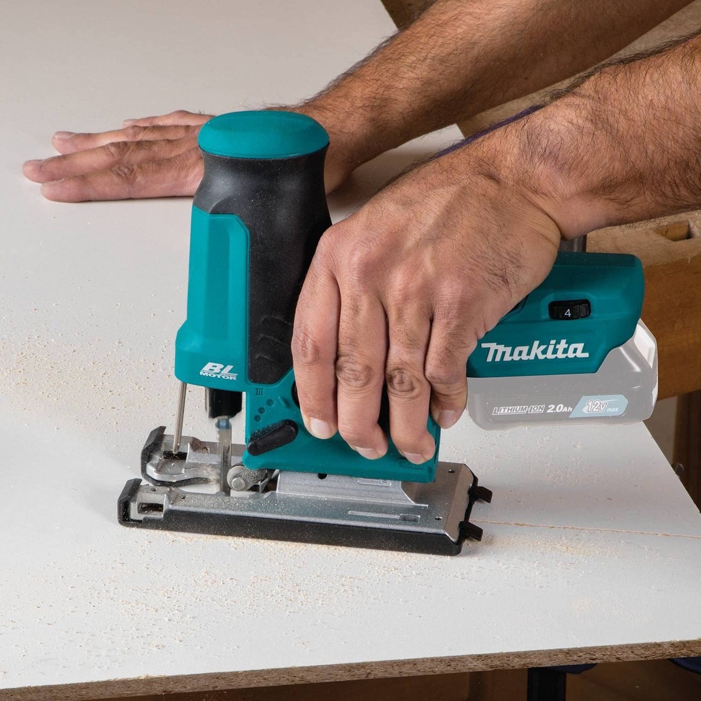 Makita VJ05Z 12V max CXT® Lithium‑Ion Brushless Cordless Barrel Grip Jig Saw, Tool Only