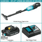 Makita XLC03R1BX4 18V LXT® Lithium‑ion Compact Brushless Cordless Vacuum Kit, Trigger w/ Lock (2.0Ah)
