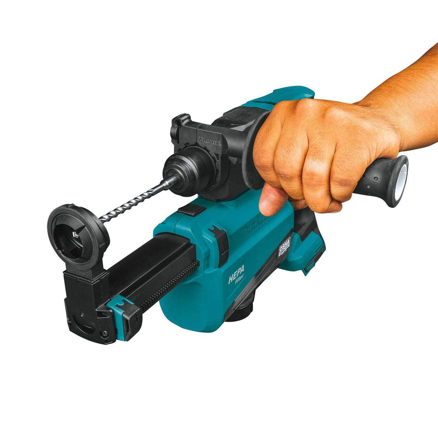 Makita XRH12ZW 18V LXT® Lithium‑Ion Brushless Cordless 11/16" SDS‑PLUS AVT® Rotary Hammer, w/ HEPA Dust Extractor, AWS® Capable, Tool Only