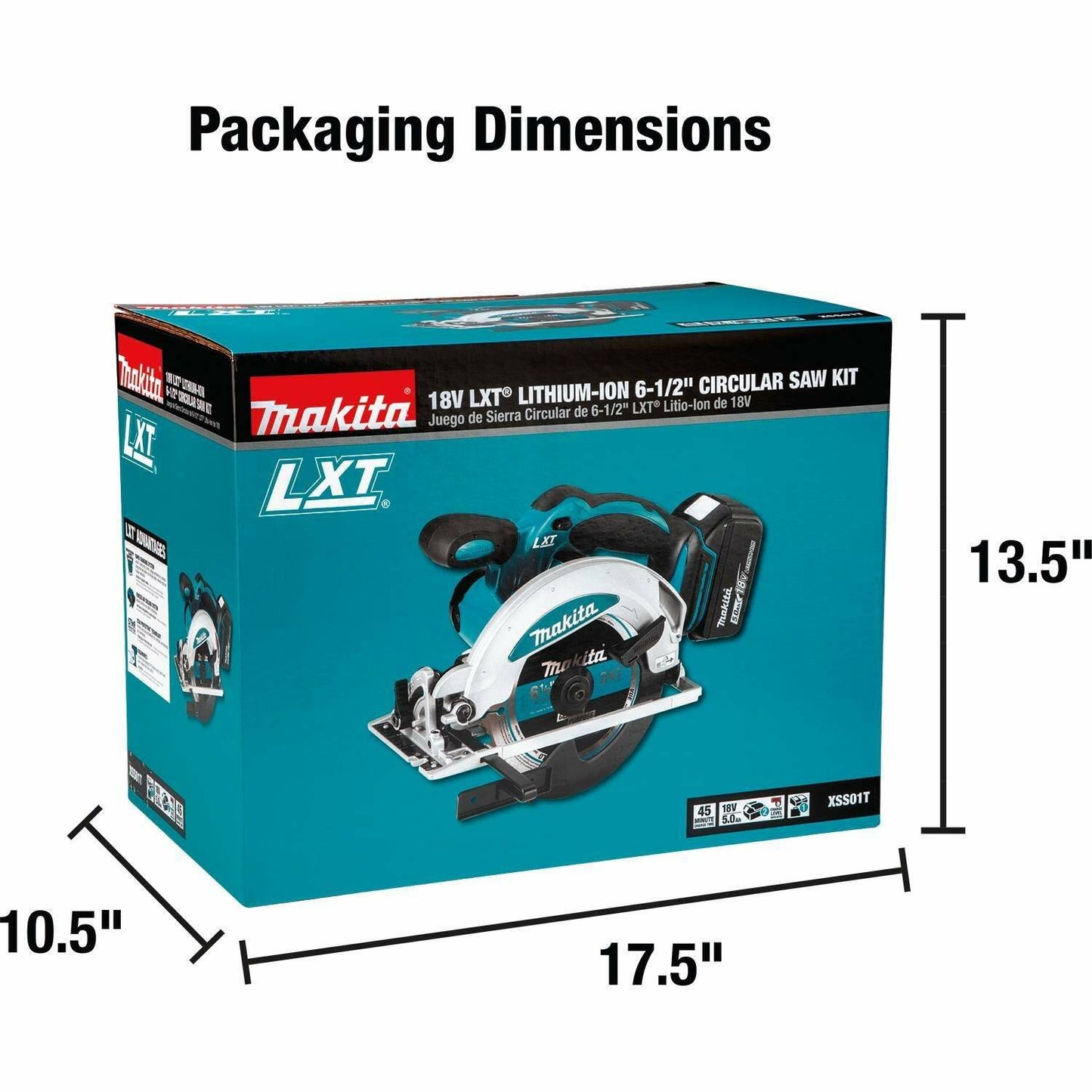 Makita XSS01T 18V LXT® Lithium‑Ion Cordless 6‑1/2" Circular Saw Kit (5.0Ah)