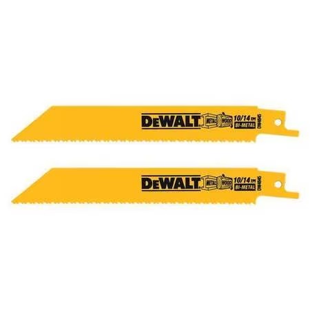 Dewalt DW4845-2 6" 10/14Tpi Straight Back Bimetal Recipr. Saw Bl (10 Ea)